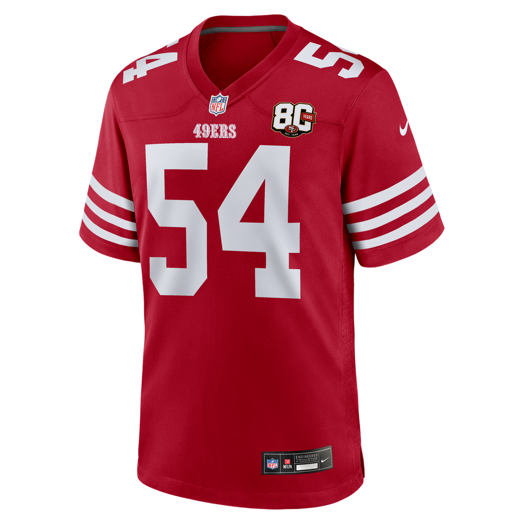 Fred Warner San Francisco 49ers 80th Anniversary Game Jersey - White