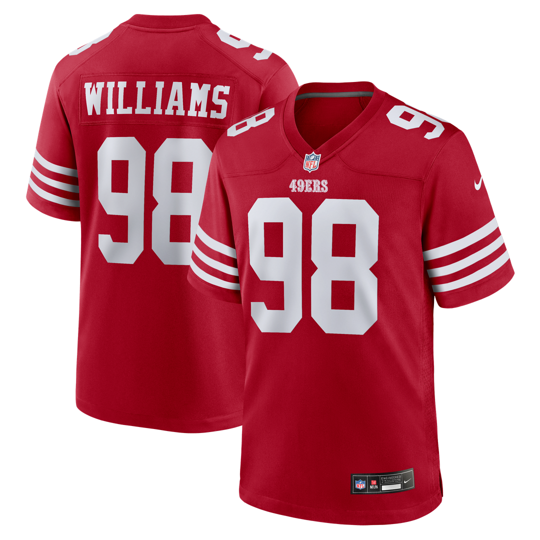 Mykel Williams San Francisco 49ers Game Jersey - Scarlet