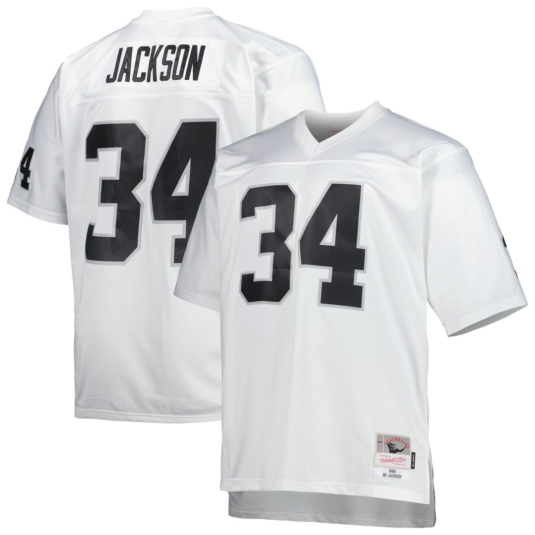 Bo Jackson Las Vegas Raiders Big & Tall 1988 Replica Jersey - White