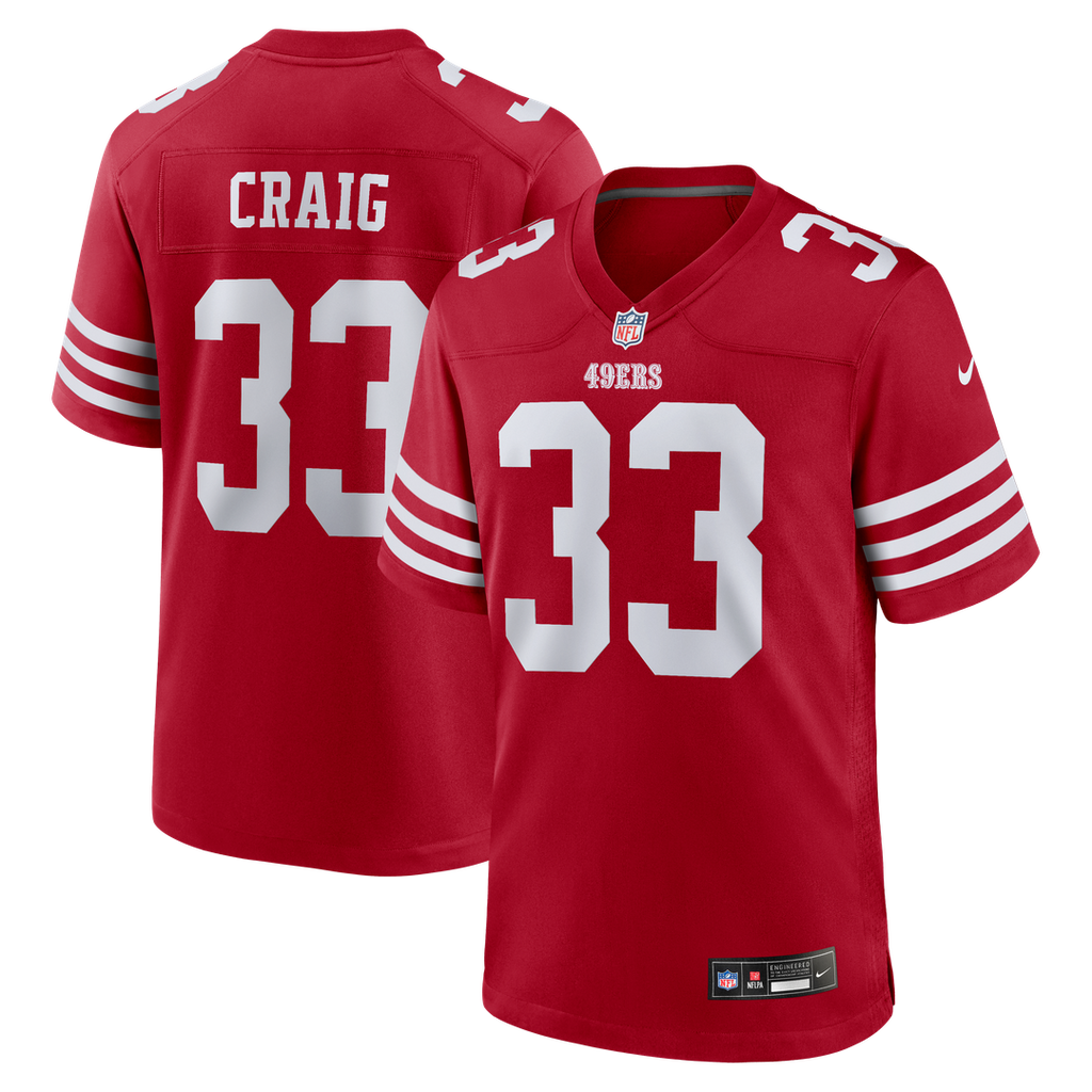 Roger Craig San Francisco 49ers Team Game Jersey - Scarlet