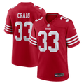 Roger Craig San Francisco 49ers Team Game Jersey - Scarlet
