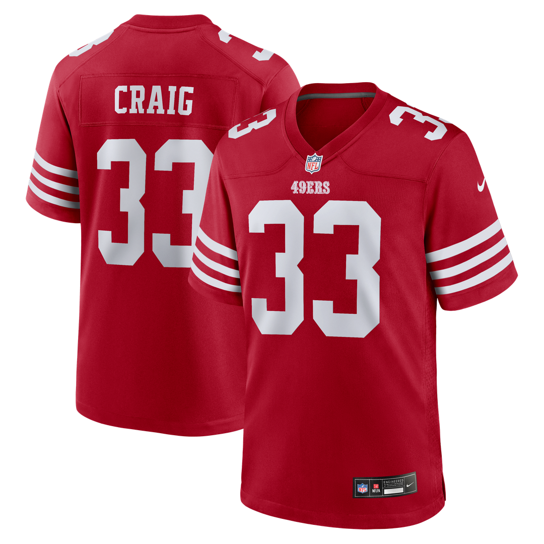 Roger Craig San Francisco 49ers Team Game Jersey - Scarlet