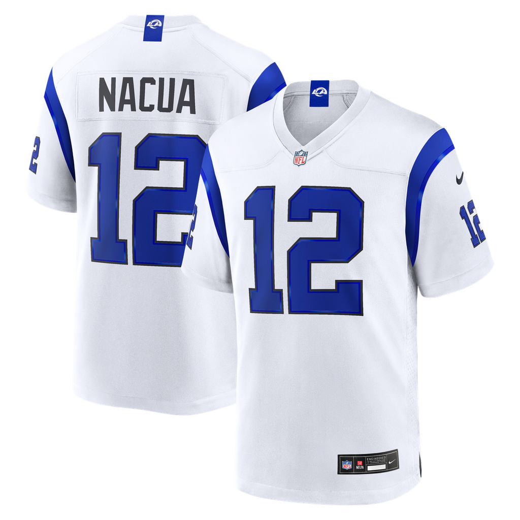 Puka Nacua Los Angeles Rams Game Jersey - Fearsome White
