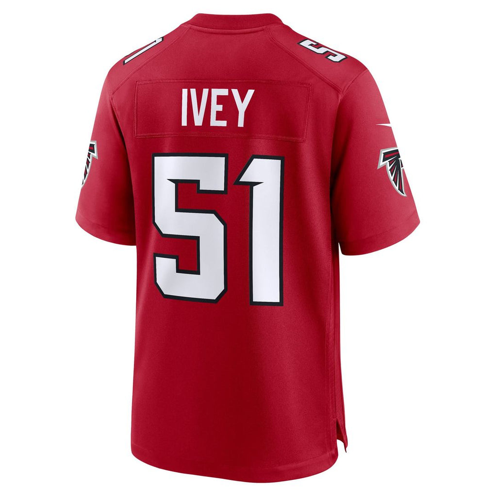 Jared Ivey Atlanta Falcons Game Jersey - Red