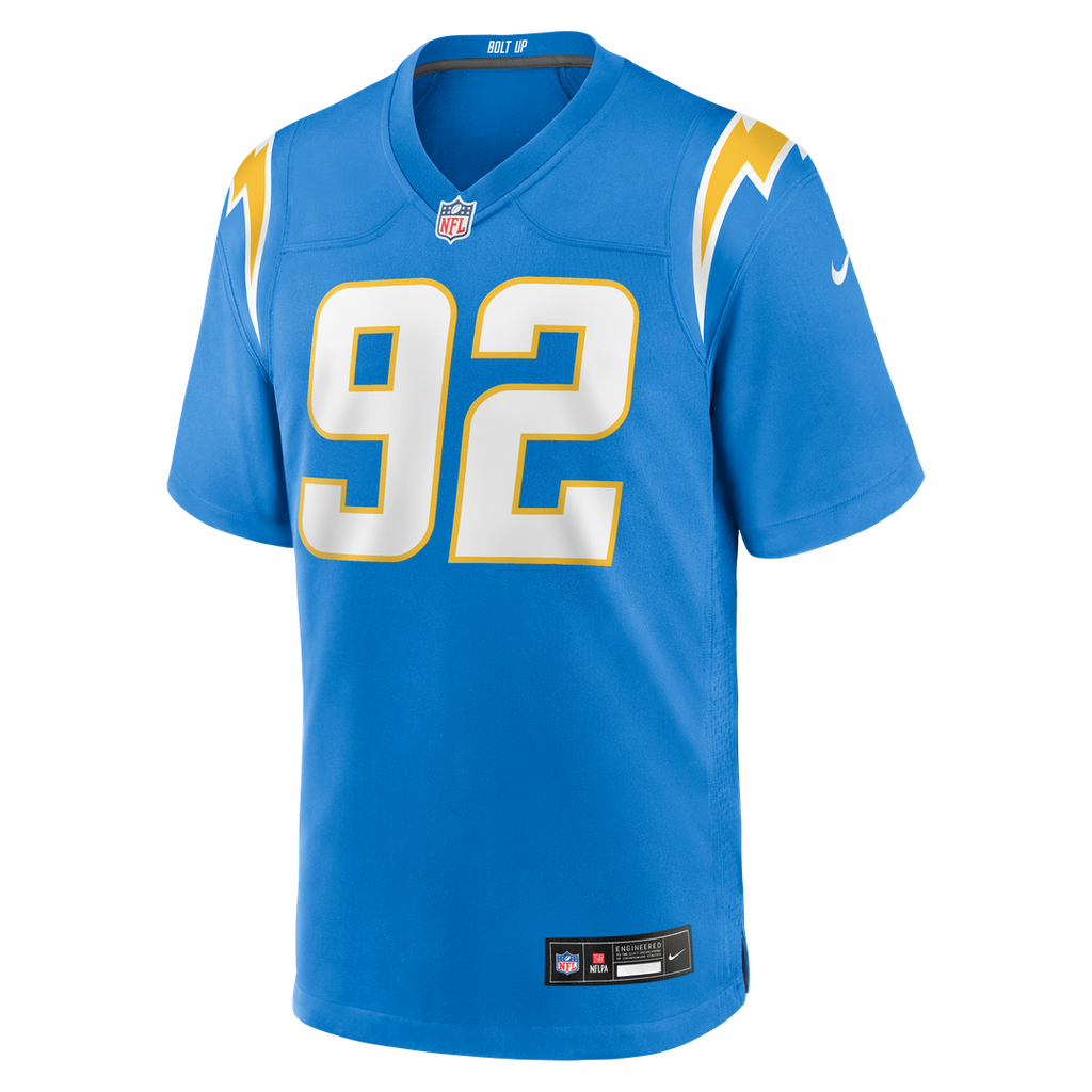 Justin Eboigbe Los Angeles Chargers Game Jersey - Powder Blue