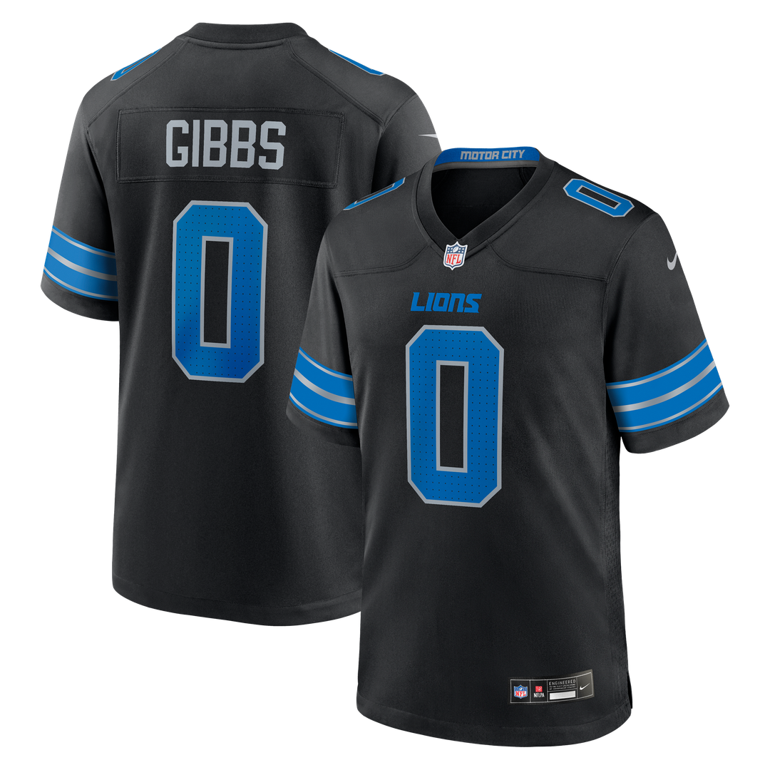 Jahmyr Gibbs Detroit Lions 2nd Alternate Game Jersey - Black
