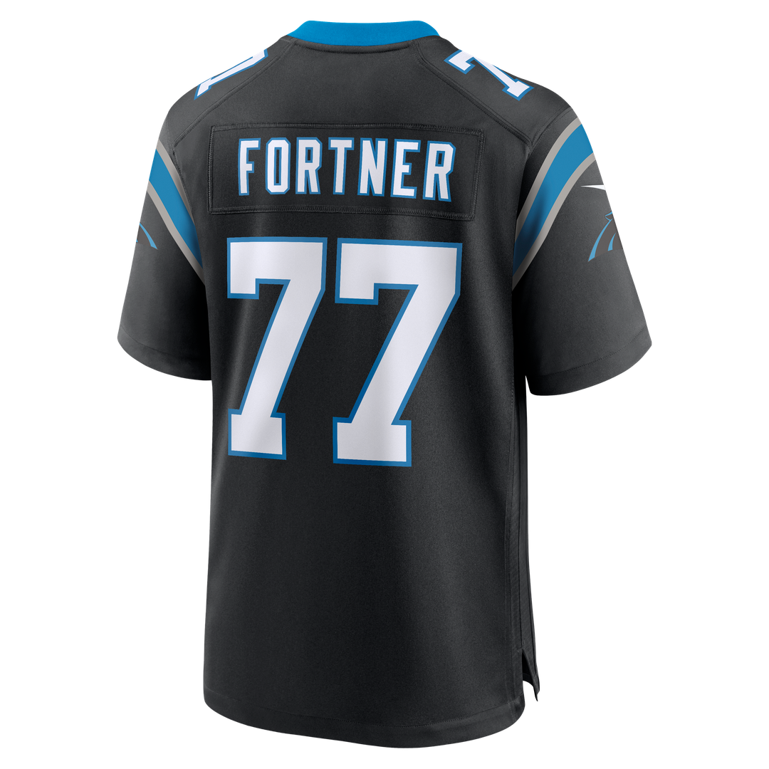 Luke Fortner Carolina Panthers Game Jersey - Black