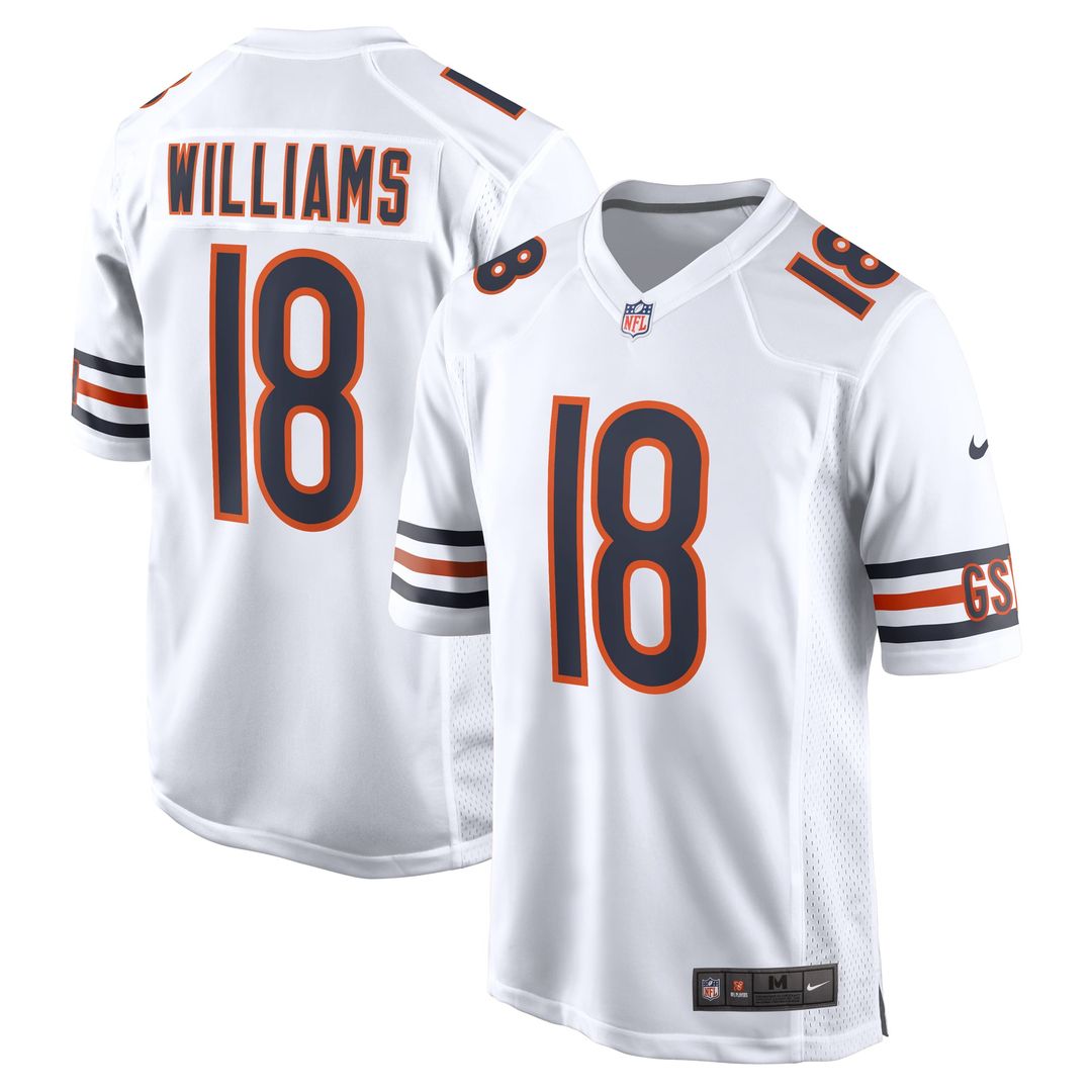 Caleb Williams Chicago Bears First Round Pick Game Jersey - White