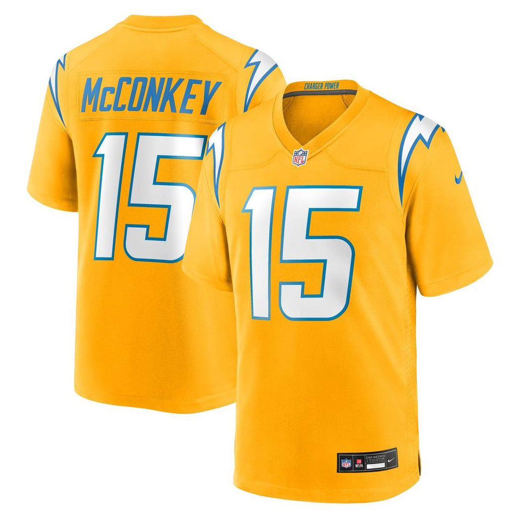 Ladd McConkey Los Angeles Chargers Alternate Charger Power Game Jersey - Gold