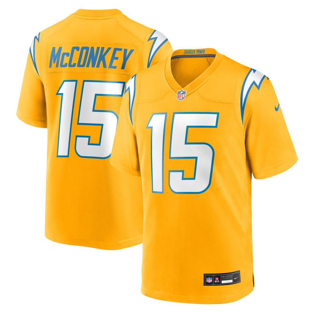 Ladd McConkey Los Angeles Chargers Alternate Charger Power Game Jersey - Gold