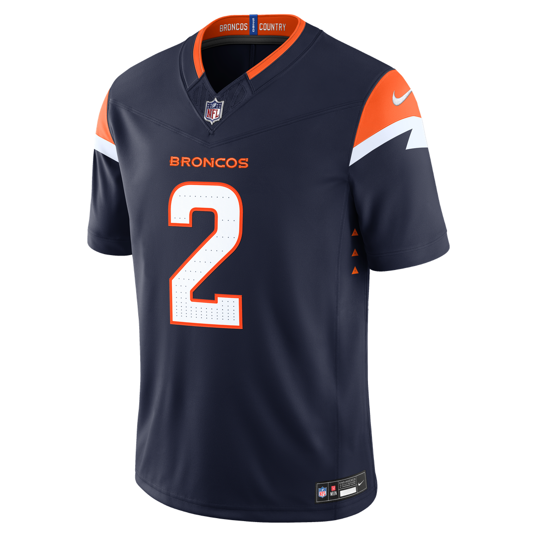 Pat Surtain II Denver Broncos Alternate Vapor F.U.S.E. Stitched Limited Jersey - Navy