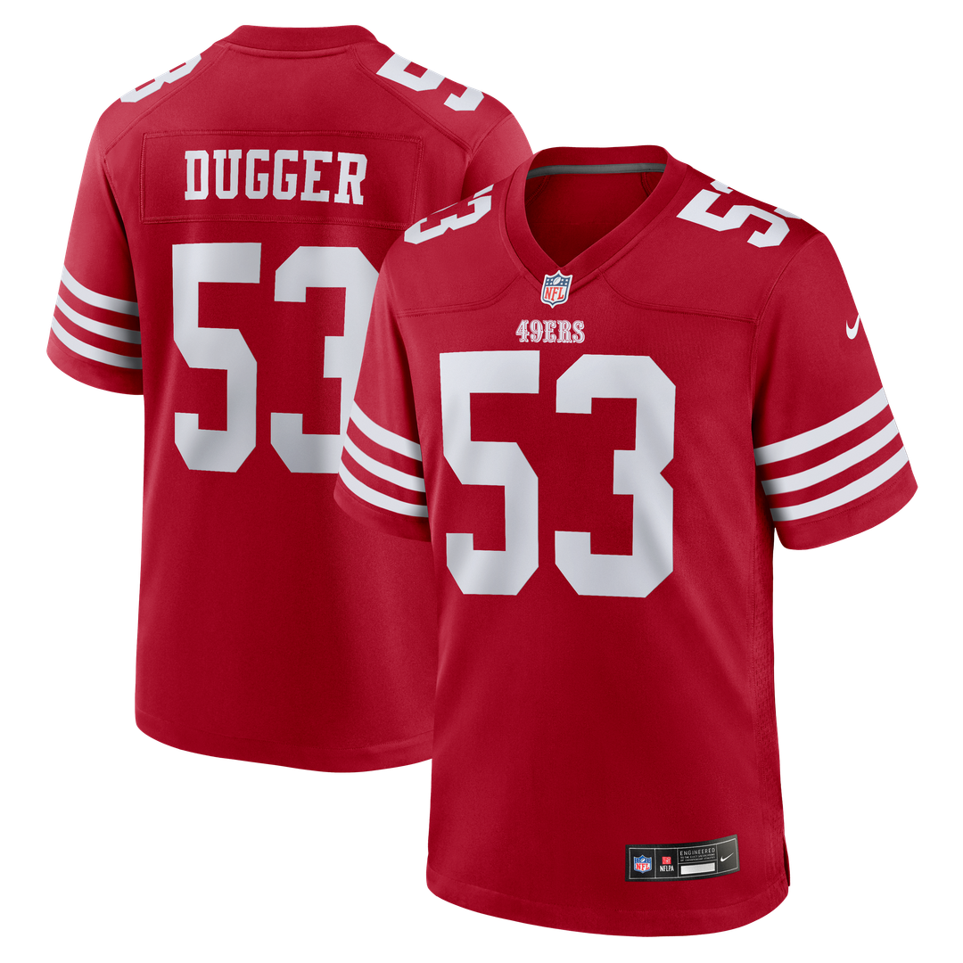 Jaden Dugger III San Francisco 49ers Game Jersey - Scarlet