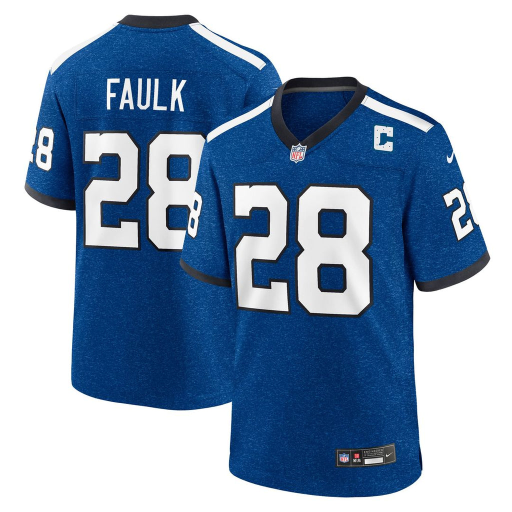 Marshall Faulk Indianapolis Colts Alternate Game Jersey - Blue
