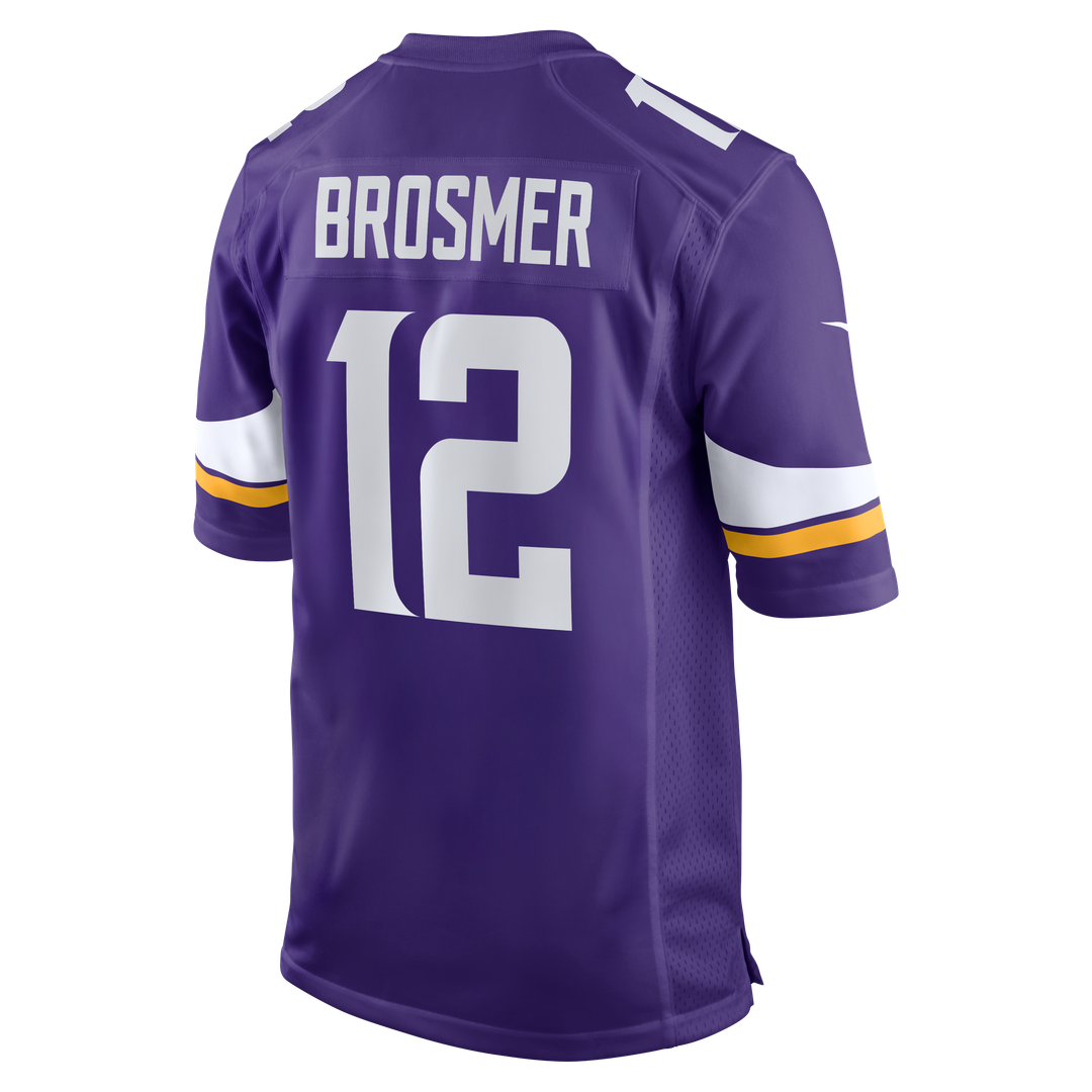 Max Brosmer Minnesota Vikings Game Jersey - Purple
