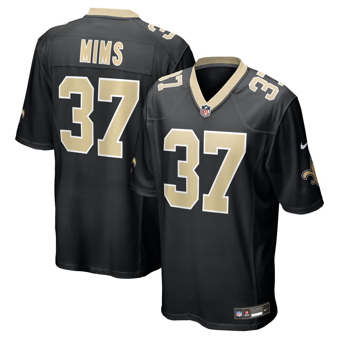 Jordan Mims New Orleans Saints Game Jersey - Black