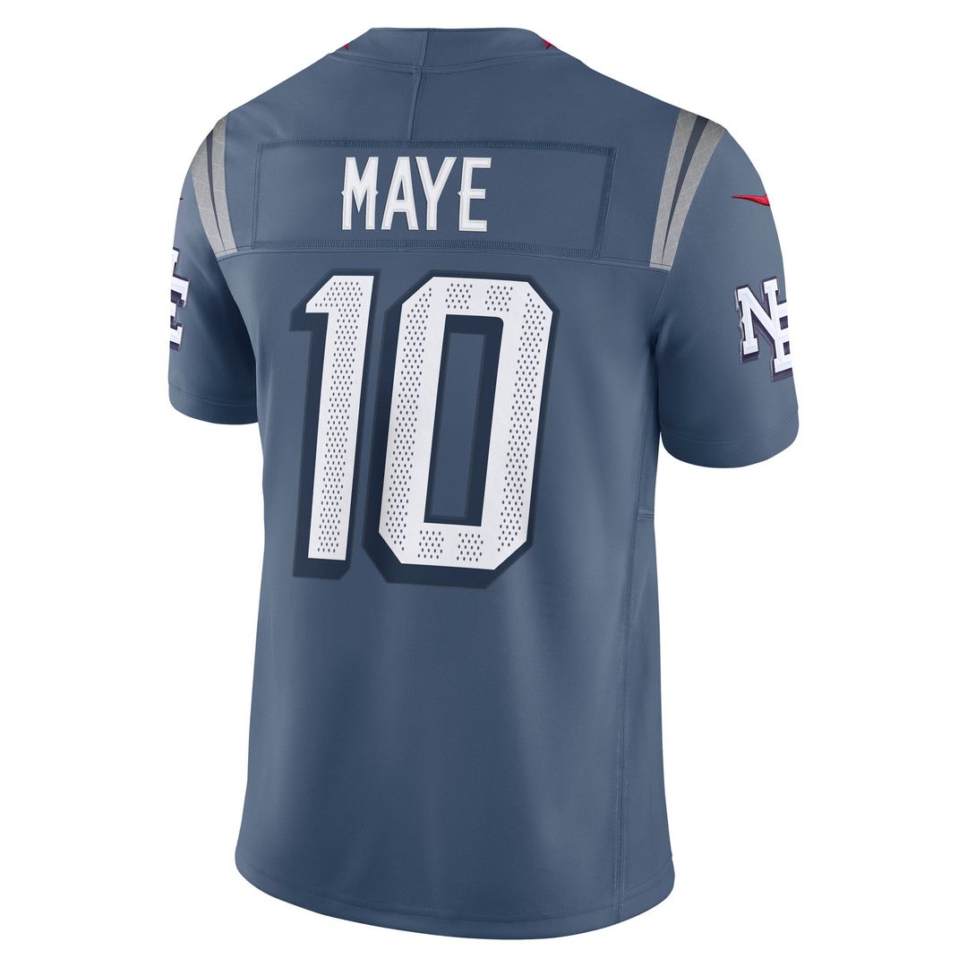 Drake Maye New England Patriots Rivalries Collection Stitched Limited Jersey - Blue