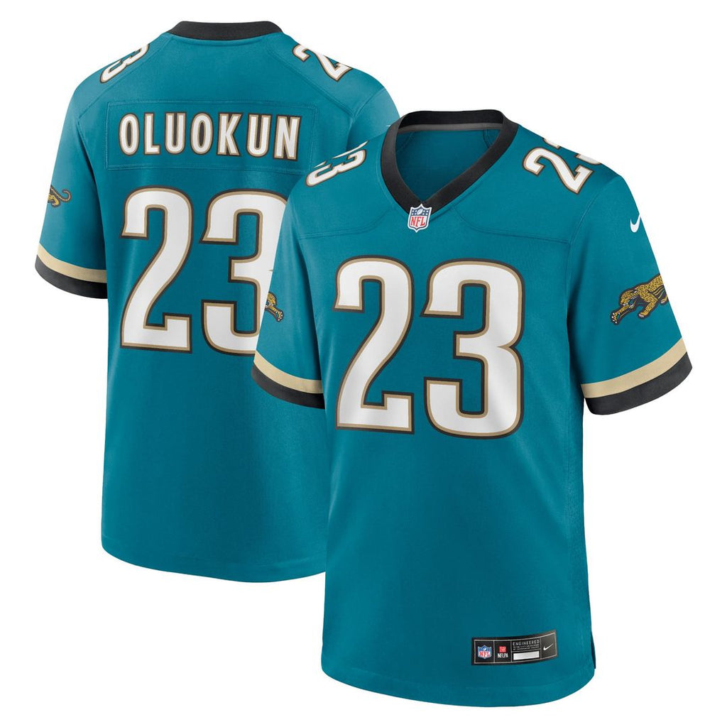 Foye Oluokun Jacksonville Jaguars Prowler Throwback Game Jersey - Teal