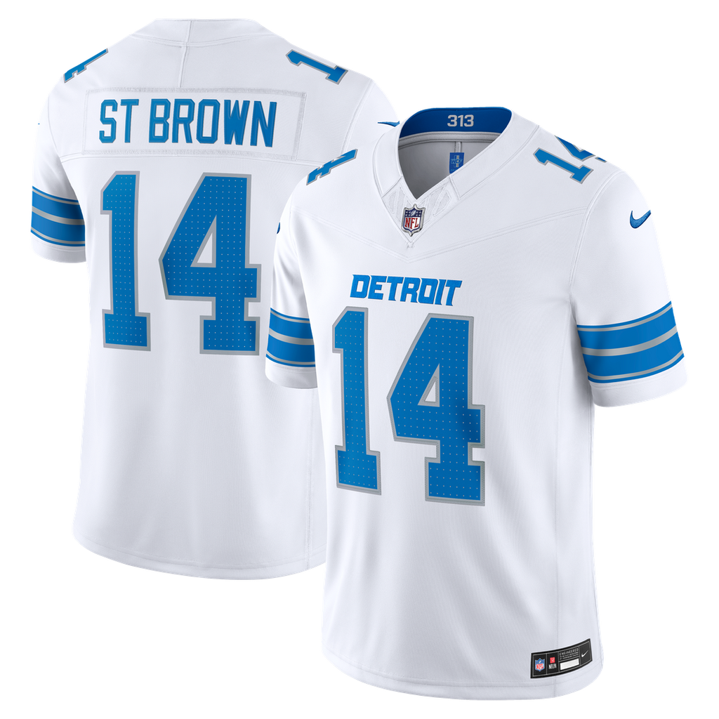 Amon-Ra St. Brown Detroit Lions Vapor F.U.S.E. Stitched Limited Jersey - White
