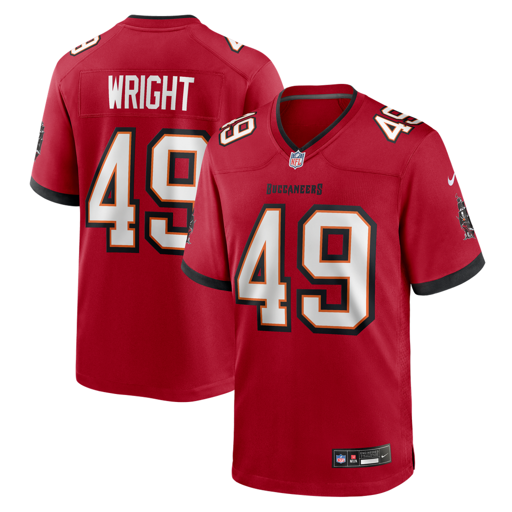 Owen Wright Tampa Bay Buccaneers Game Jersey - Red