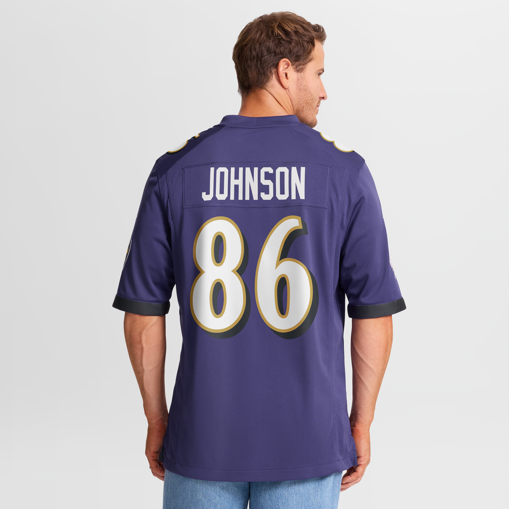 Cornelius Johnson Baltimore Ravens Game Jersey - Purple