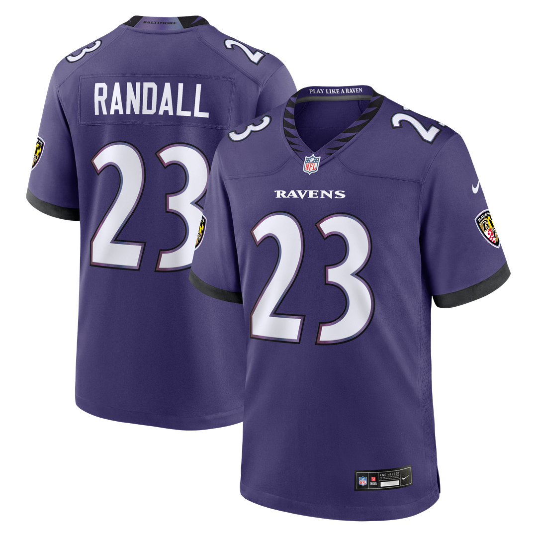 Adam Randall Baltimore Ravens Game Jersey - Purple