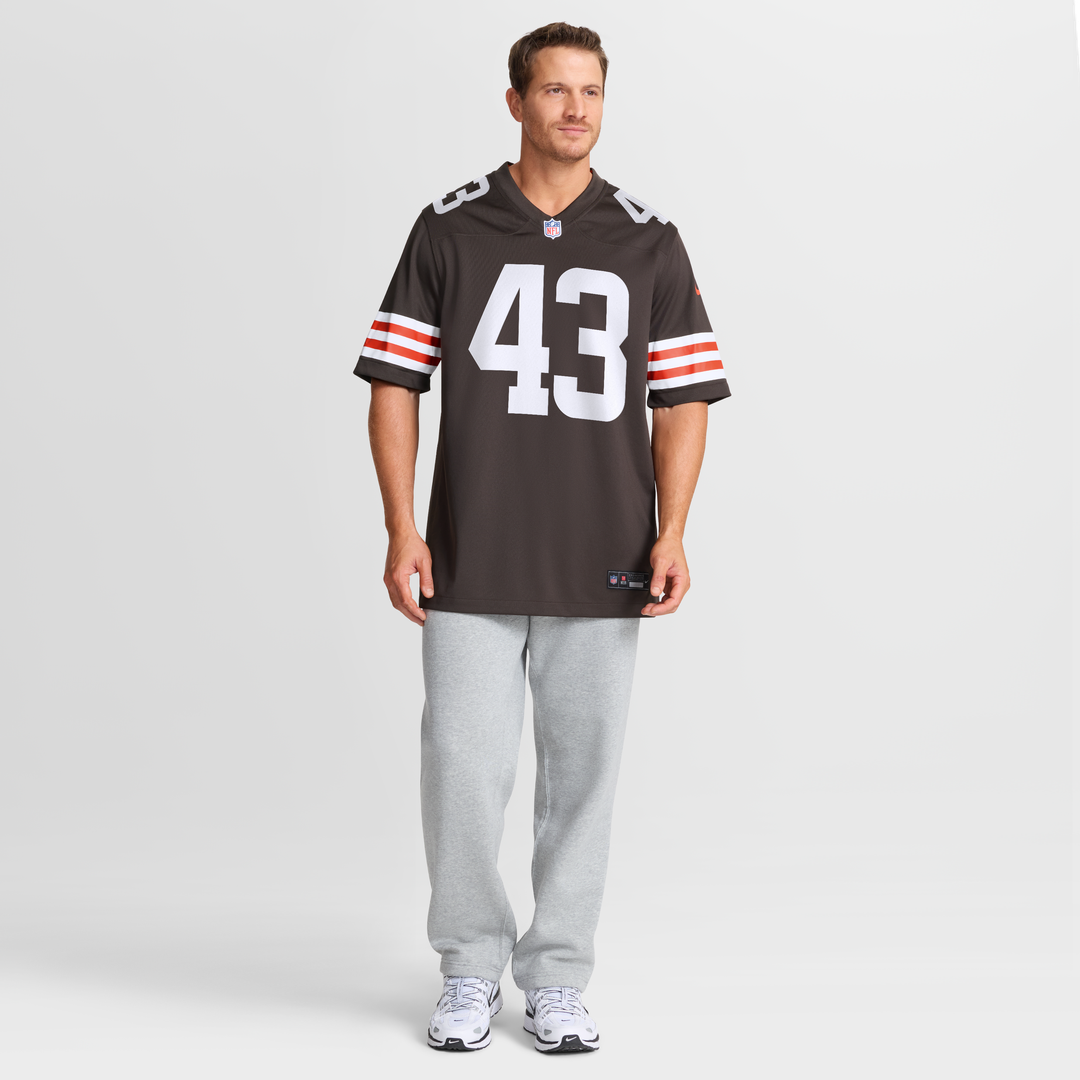 Mohamoud Diabate Cleveland Browns Game Jersey - Brown