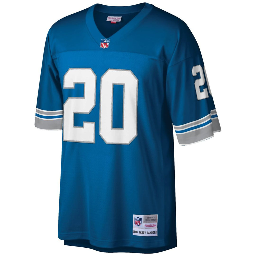 Barry Sanders Detroit Lions Big & Tall 1996 Replica Jersey - Blue