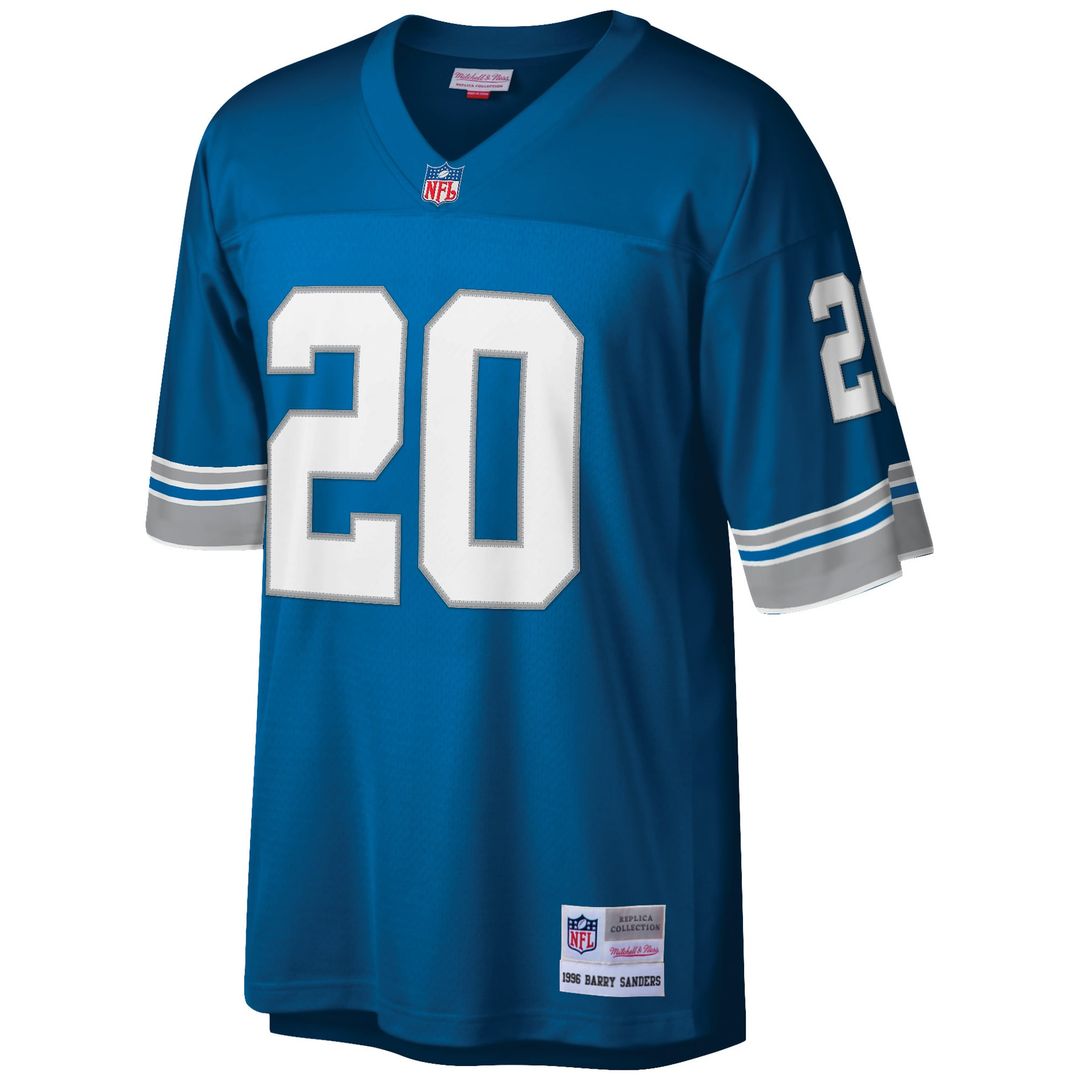 Barry Sanders Detroit Lions Big & Tall 1996 Replica Jersey - Blue