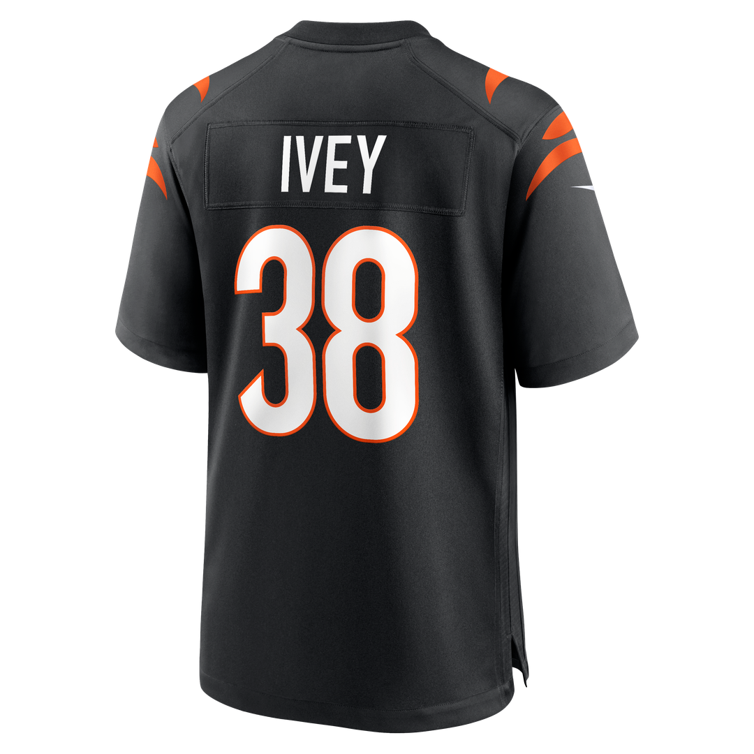 DJ Ivey Cincinnati Bengals Game Jersey - Black