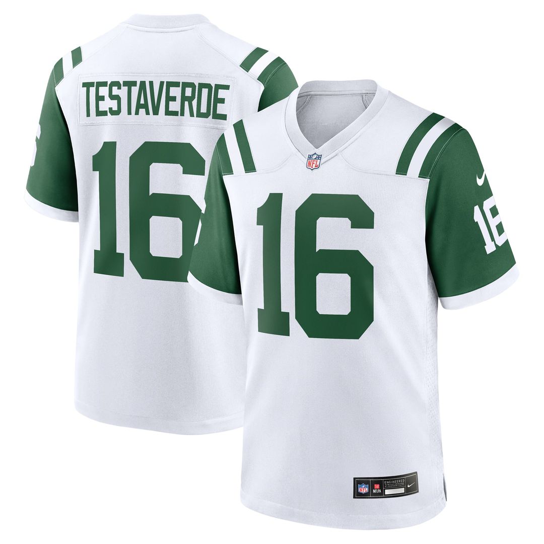 Vinny Testaverde New York Jets Alternate Game Jersey - White