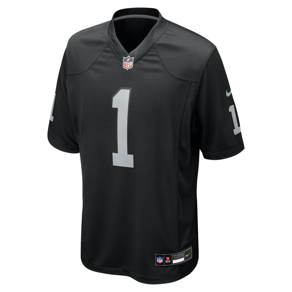 Number 1 Groom Las Vegas Raiders Game Jersey - Black