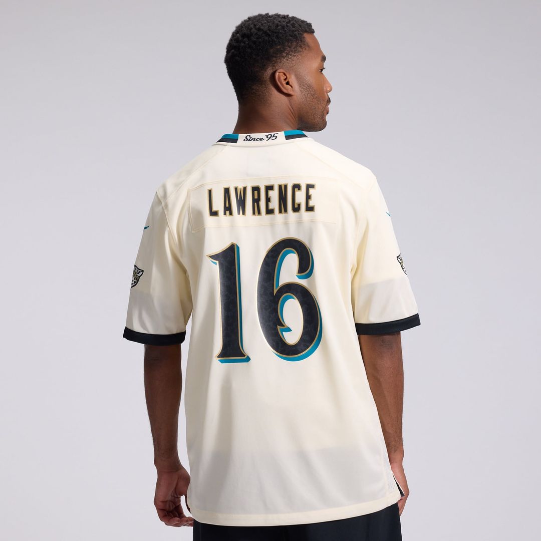 Trevor Lawrence Jacksonville Jaguars 2026 Rivalries Collection Game Jersey - Natural