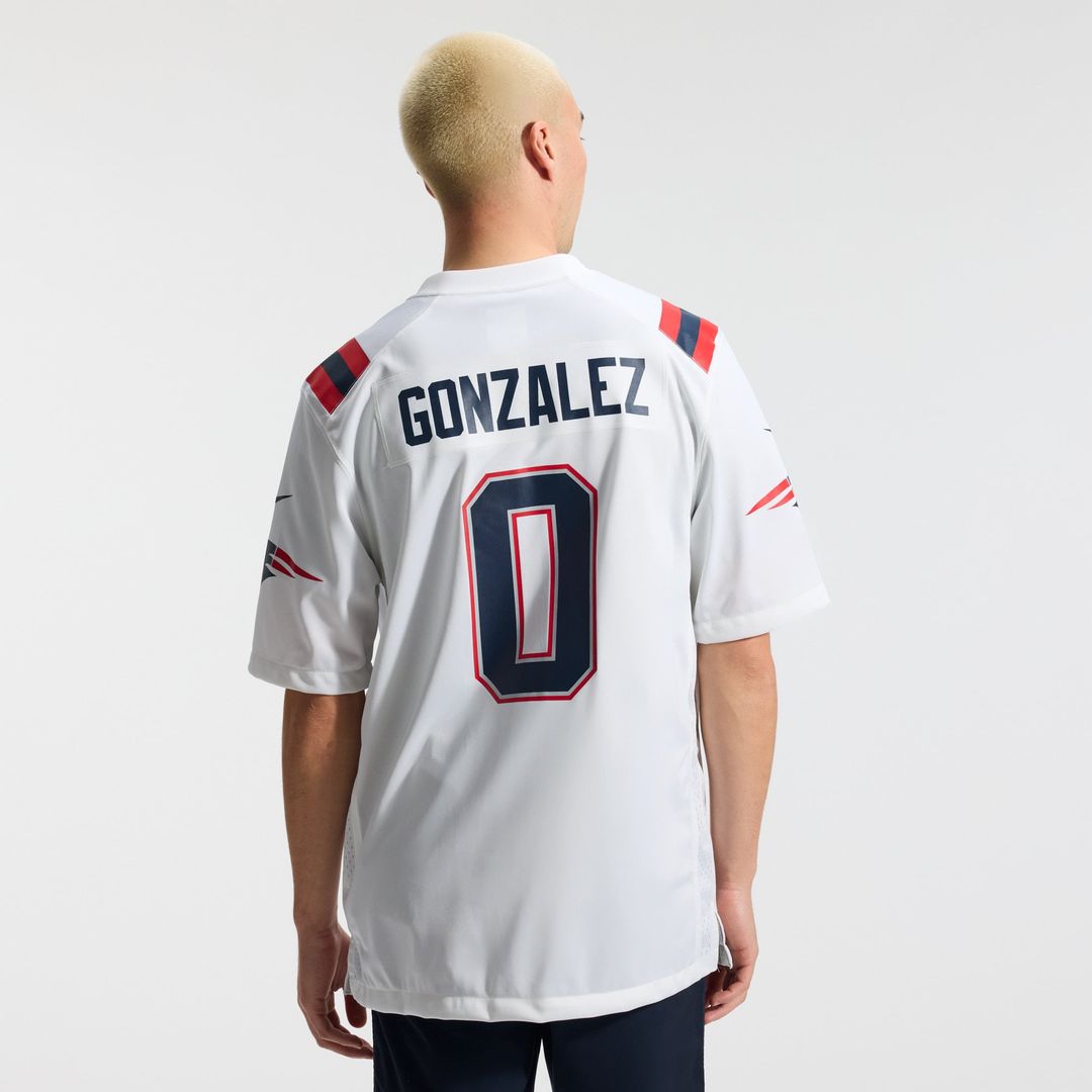 Christian Gonzalez New England Patriots Game Jersey - Navy