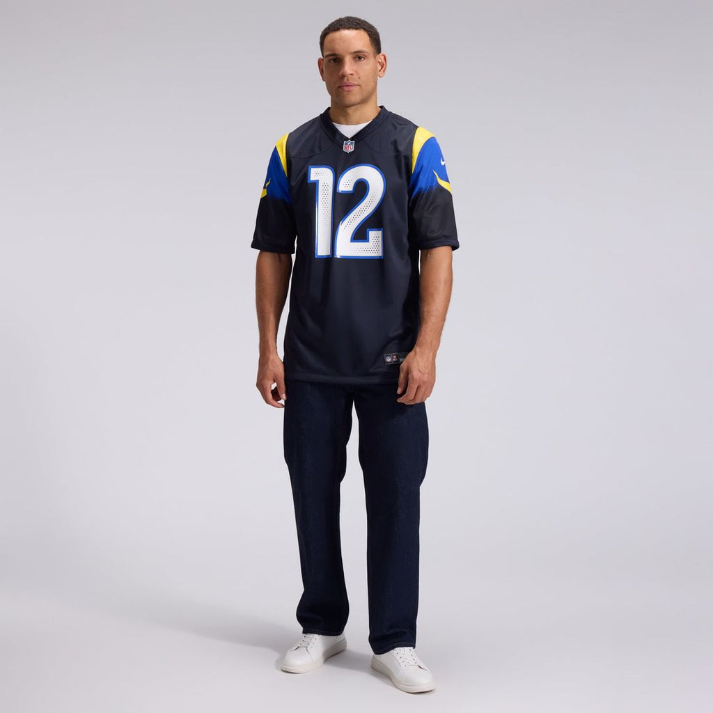 Puka Nacua Los Angeles Rams Rivalries Collection Game Jersey - Dark Blue