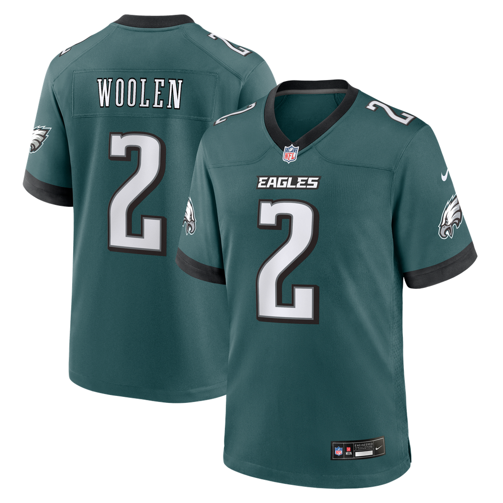 Tariq Woolen Philadelphia Eagles Game Jersey - Midnight Green