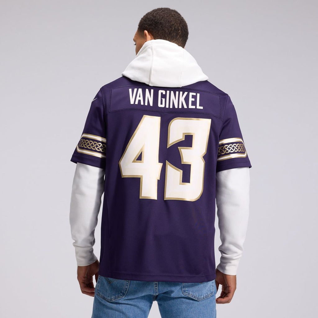 Andrew Van Ginkel Minnesota Vikings 2026 Rivalries Collection Stitched Limited Jersey - Purple