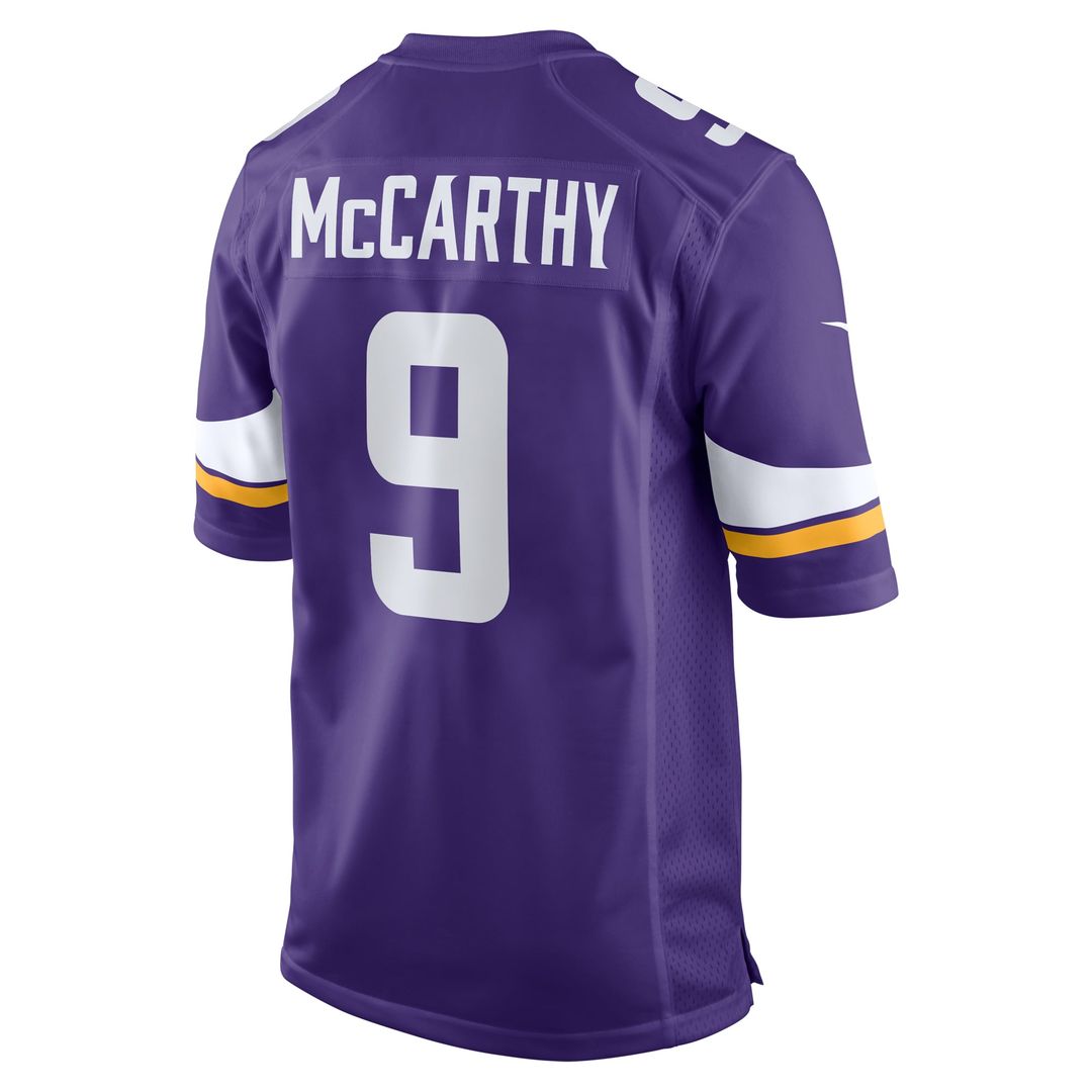 J.J. McCarthy Minnesota Vikings Alternate Game Jersey - White