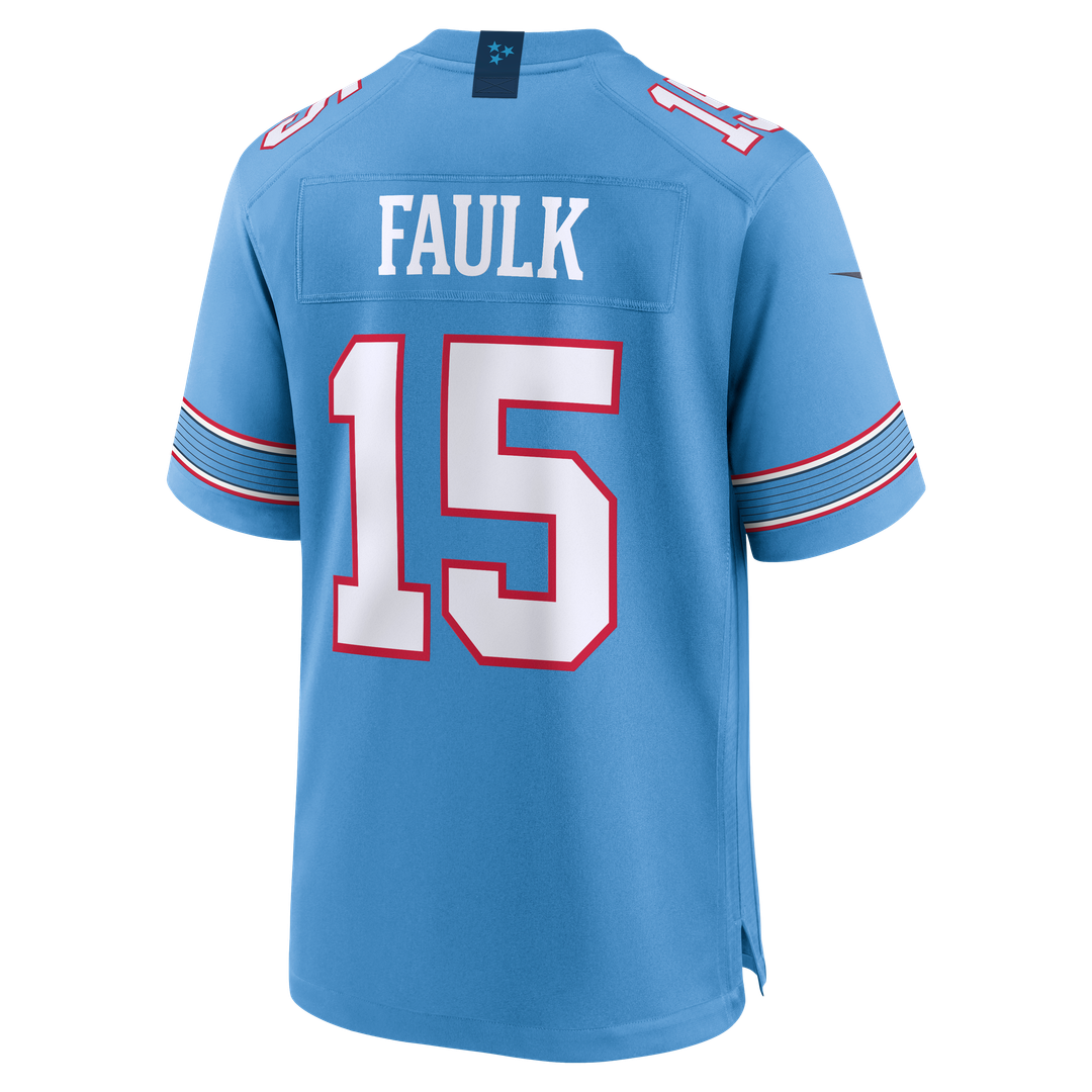 Keldric Faulk Tennessee Titans Game Jersey - Light Blue