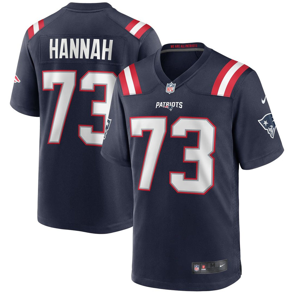 John Hannah New England Patriots Game Jersey - Navy