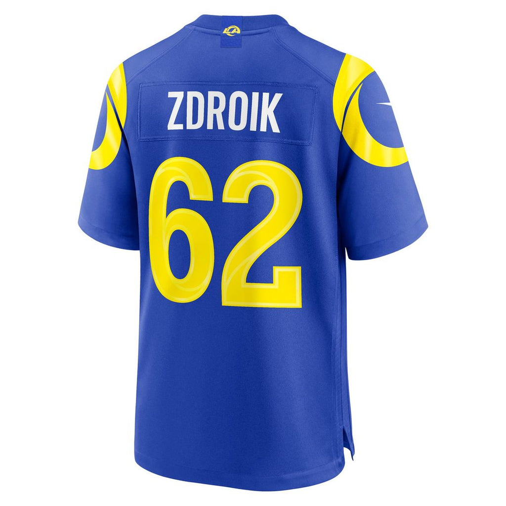 Payton Zdroik Los Angeles Rams Game Jersey - Royal Blue