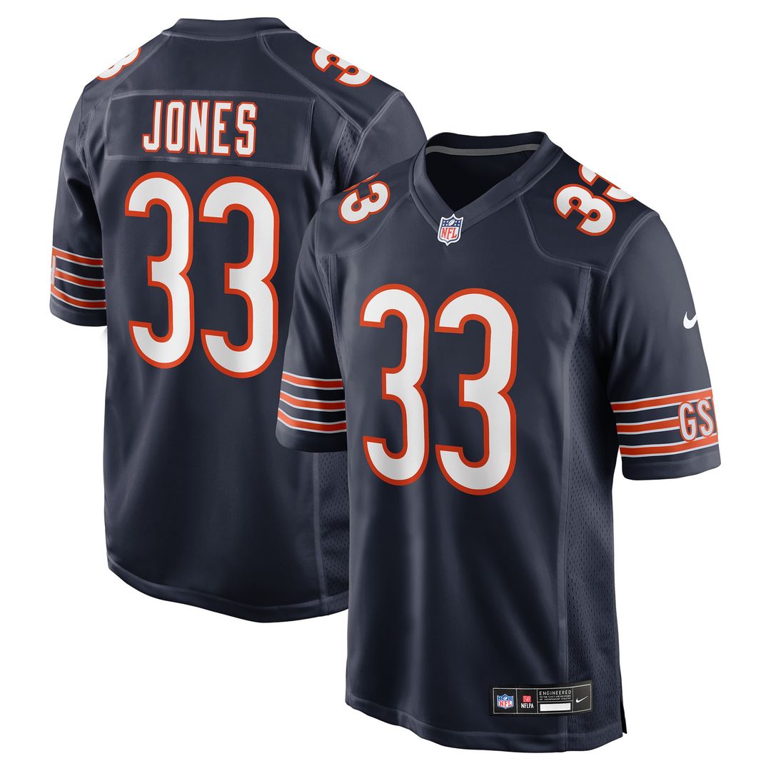 Jaylon Jones Chicago Bears Game Jersey - Navy