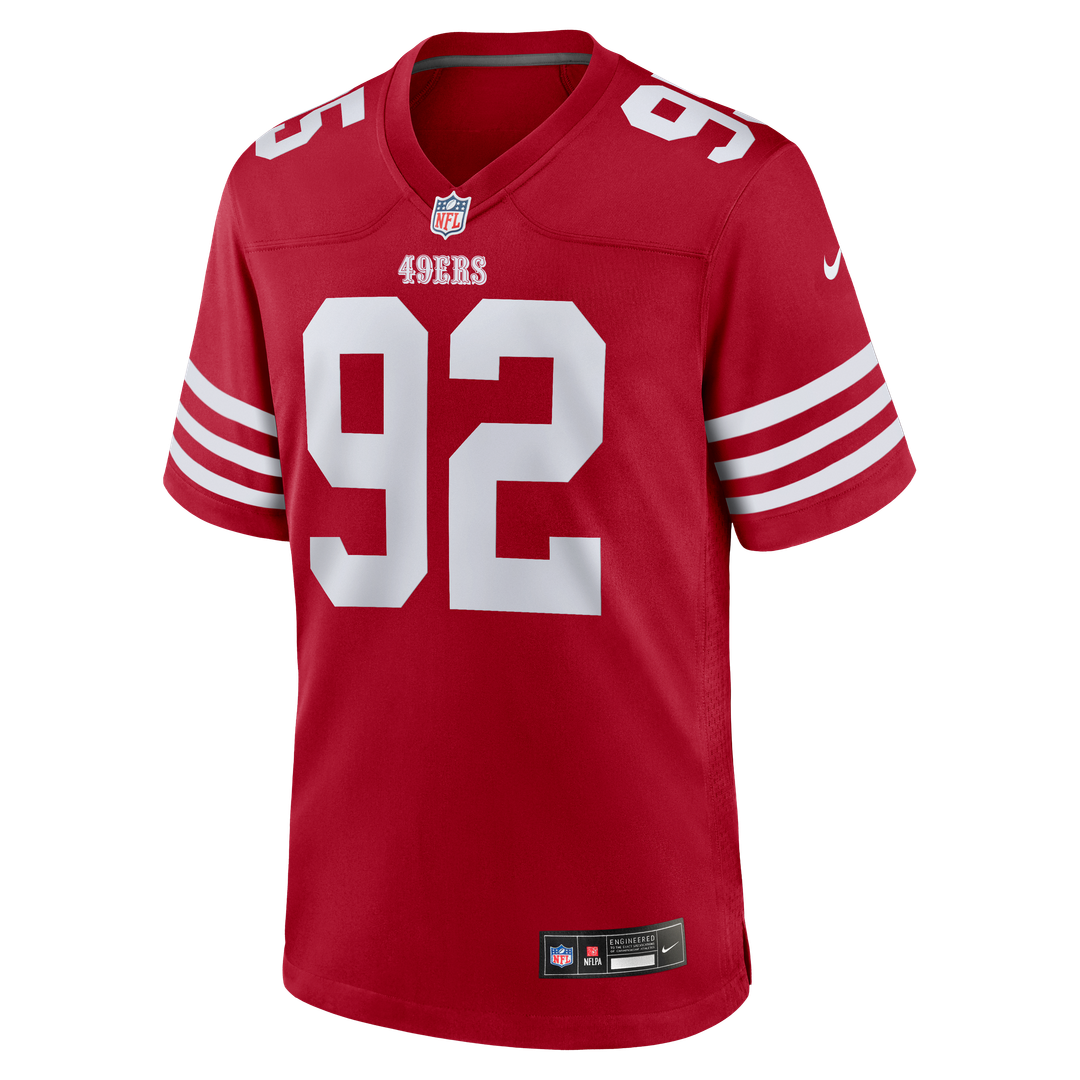 Alfred Collins San Francisco 49ers Game Jersey - Scarlet