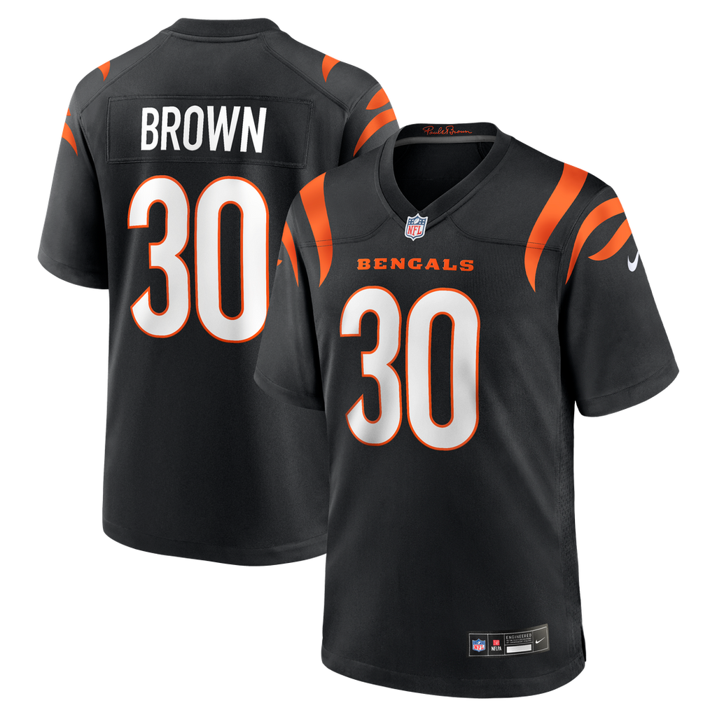 Chase Brown Cincinnati Bengals Game Jersey - Black