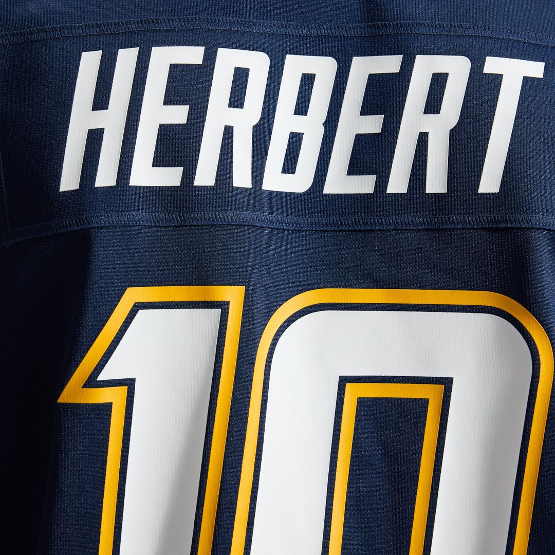 Justin Herbert Los Angeles Chargers Game Jersey - Powder Blue