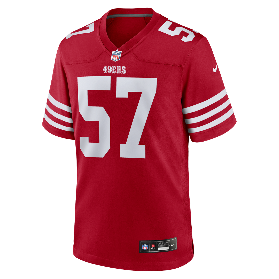 Luke Gifford San Francisco 49ers Game Jersey - Scarlet