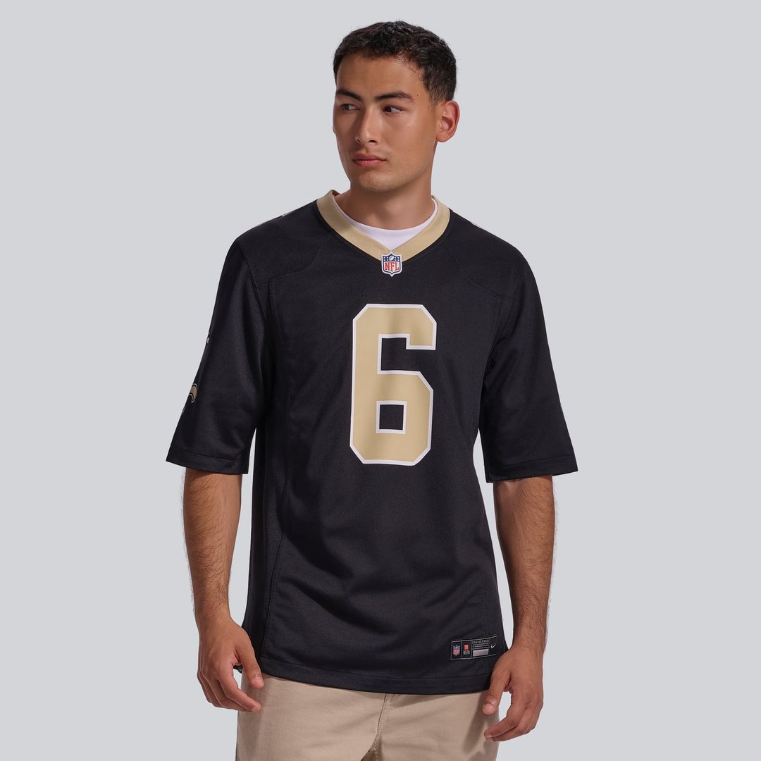 Tyler Shough New Orleans Saints Game Jersey - Black