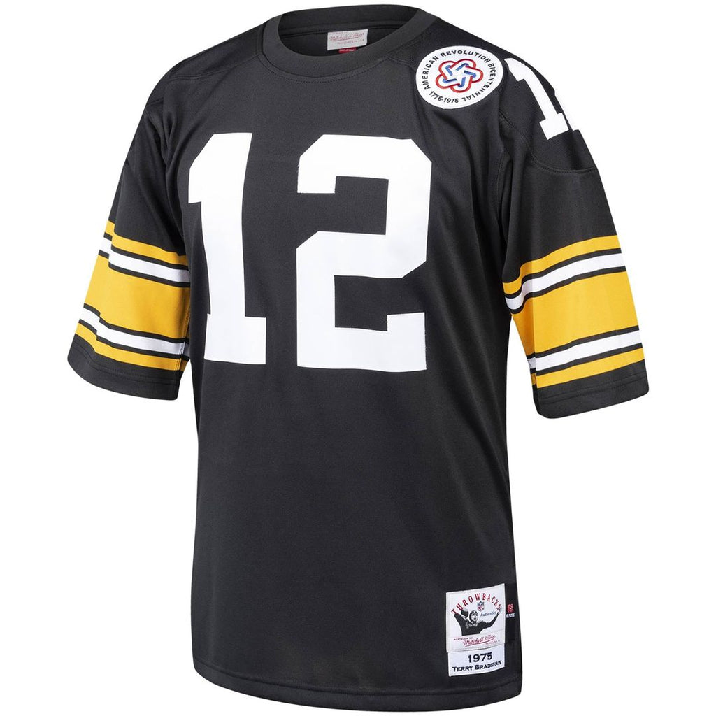 Terry Bradshaw Pittsburgh Steelers Authentic Throwback Jersey - Black