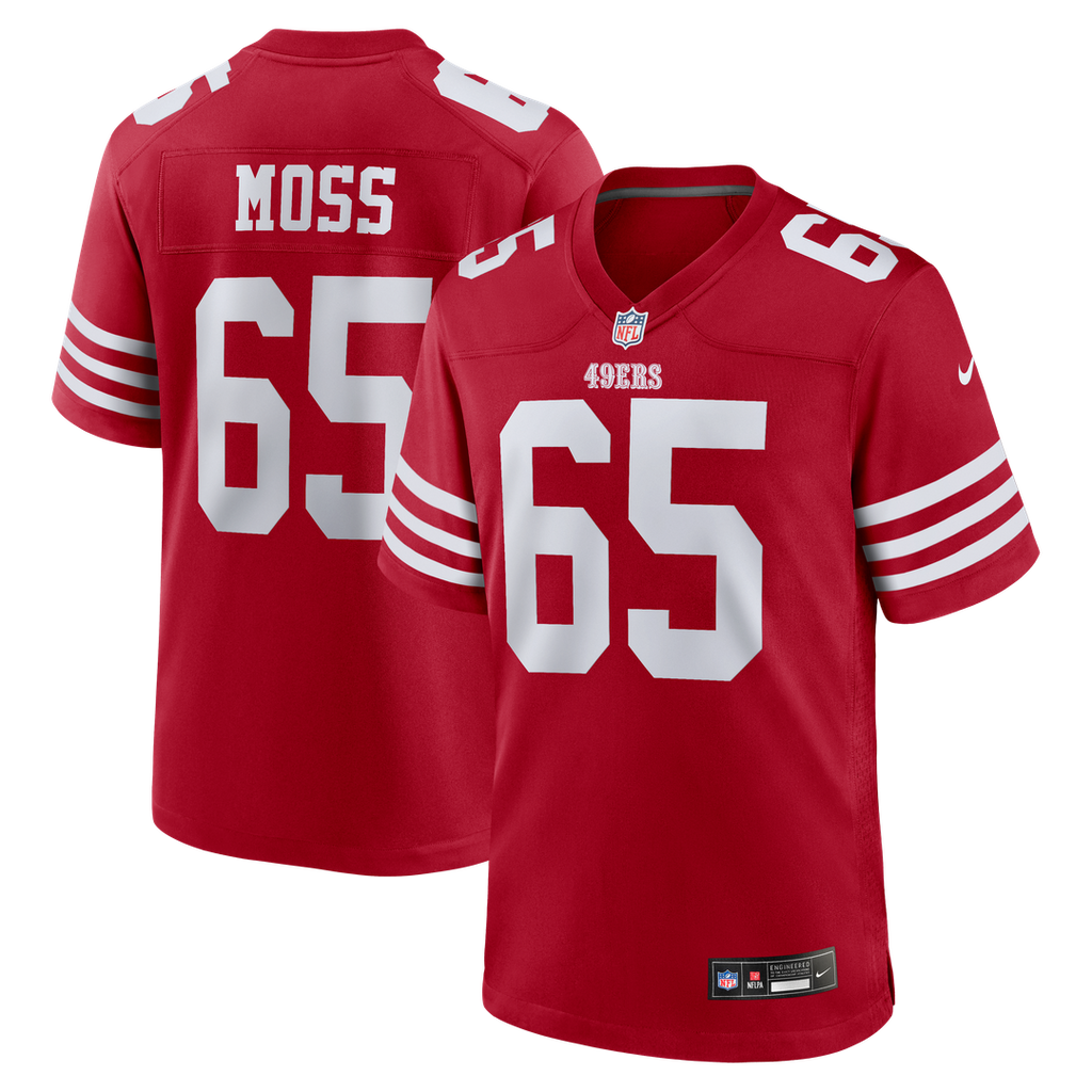 Drew Moss San Francisco 49ers Game Jersey - Scarlet