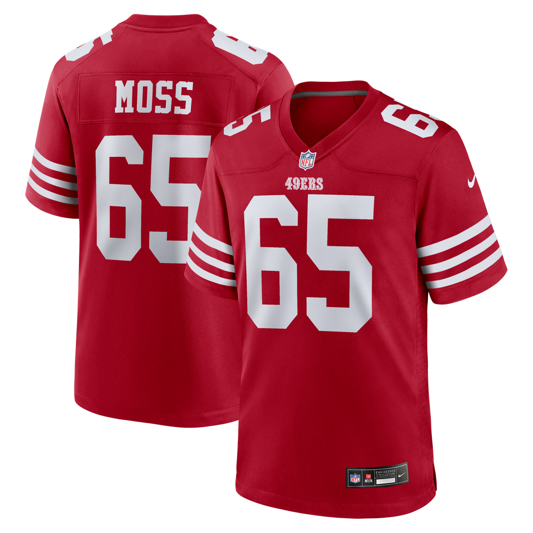 Drew Moss San Francisco 49ers Game Jersey - Scarlet