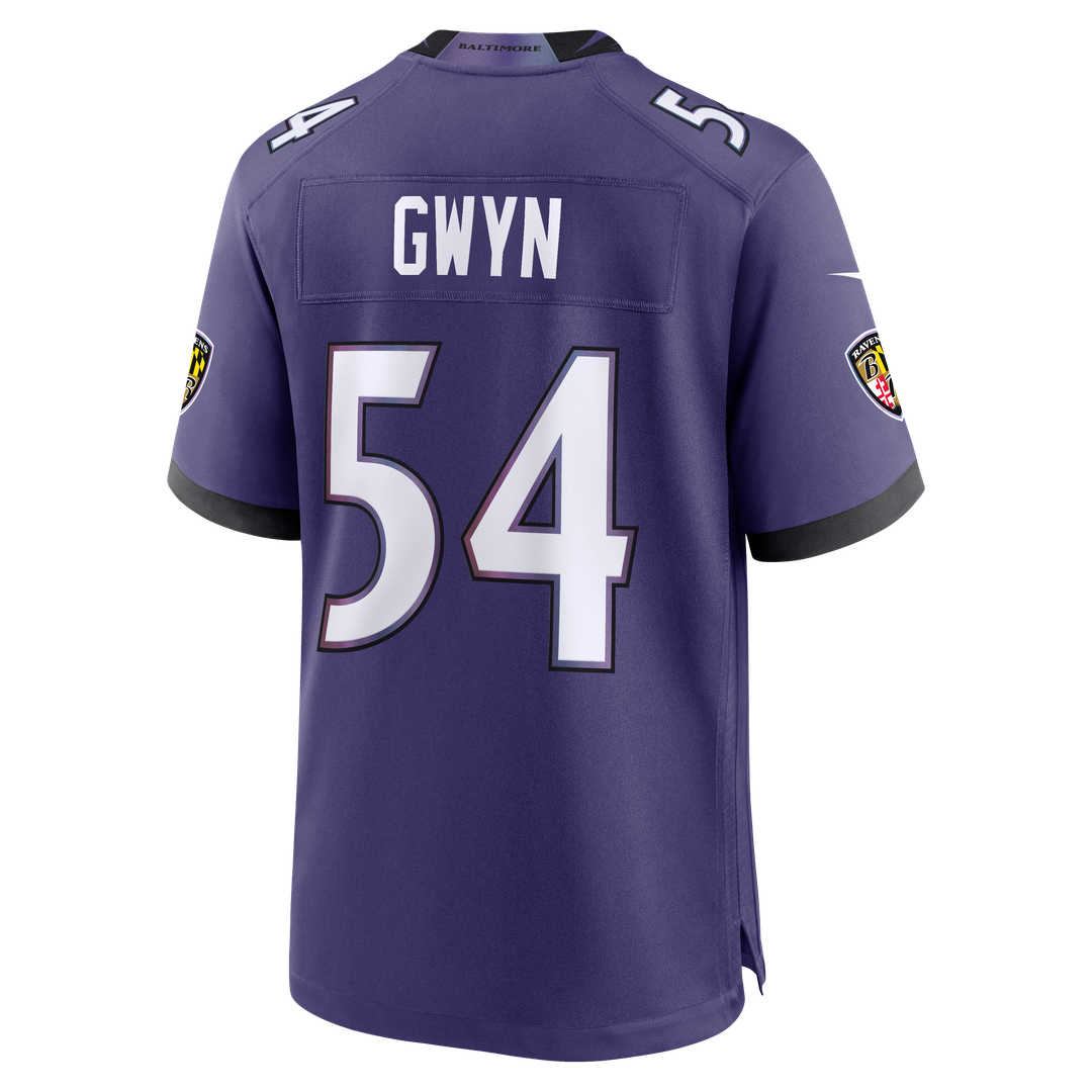 Jovaughn Gwyn Baltimore Ravens Game Jersey - Purple